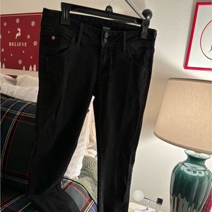 HUDSON black straight leg jeans!